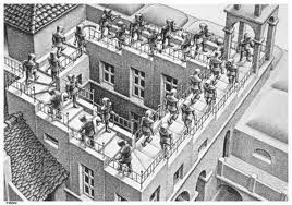 Figura 2. Escala de Penrose en una il·lustració de l'artista Escher