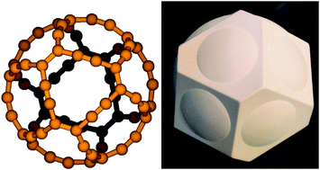 Figura 1. A l’esquerra estructura molecular del gaudiè. A la dreta objecte gaudinià que va inspirar el gaudiè.